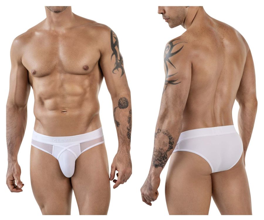 Clever Moda Eros Men's Bikini Brief in White – men's briefs