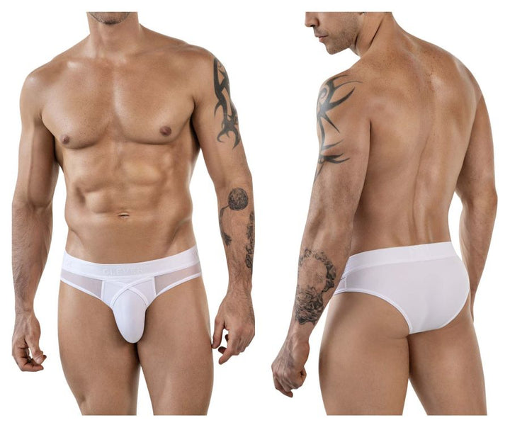 Clever Moda Eros Men's Bikini Brief in White – men's briefs