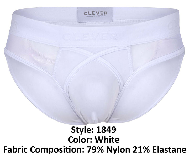 Clever Moda Eros Men's Bikini Brief in White – men's briefs