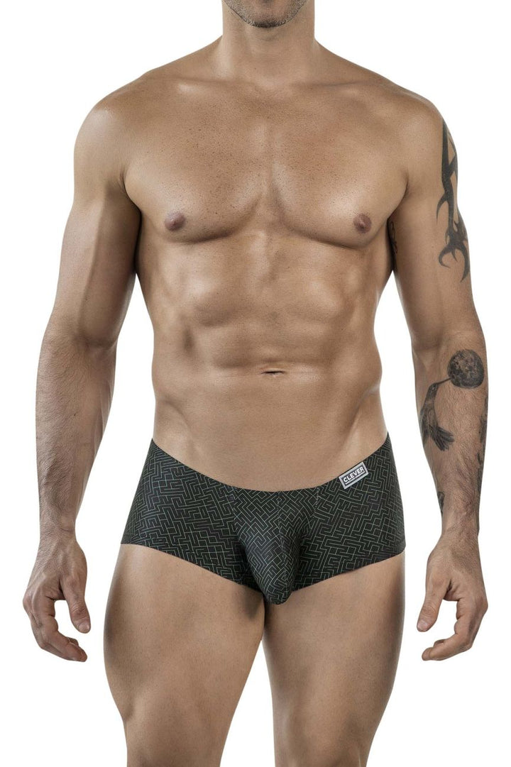 Clever Moda Laberin Men's Trunk Underwear in Black – men's trunks
