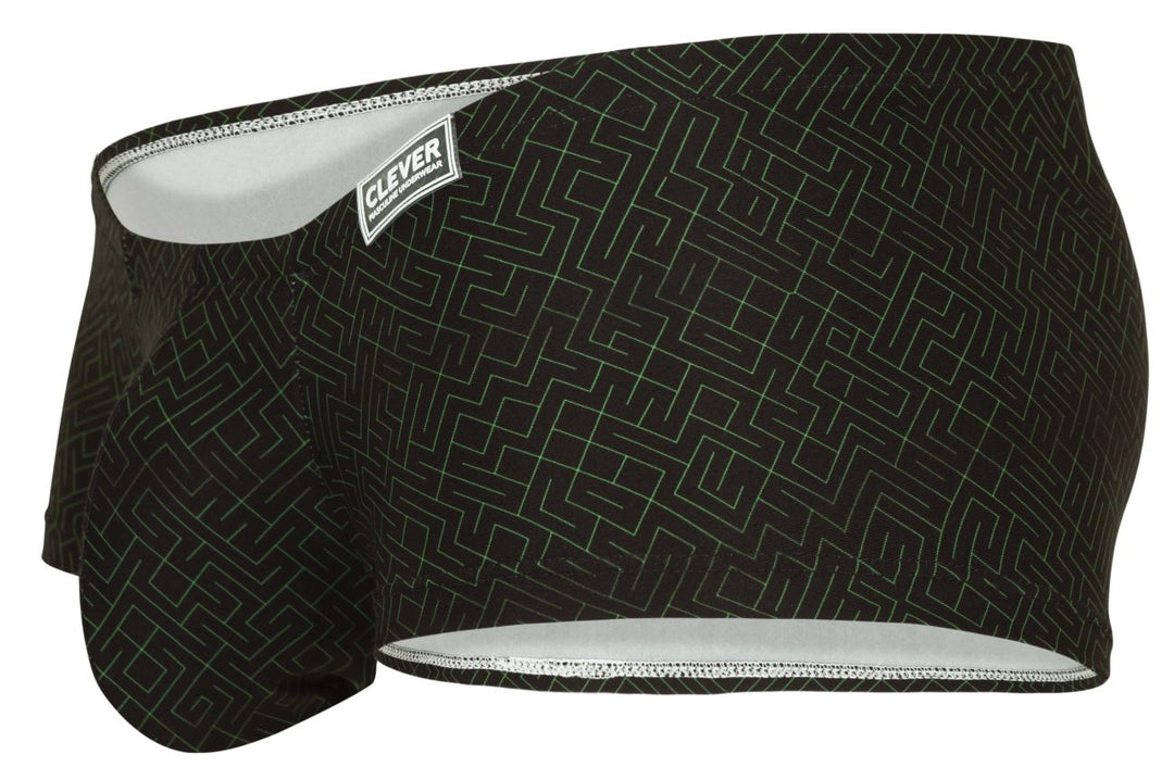 Clever Moda Laberin Men's Trunk Underwear in Black – men's trunks