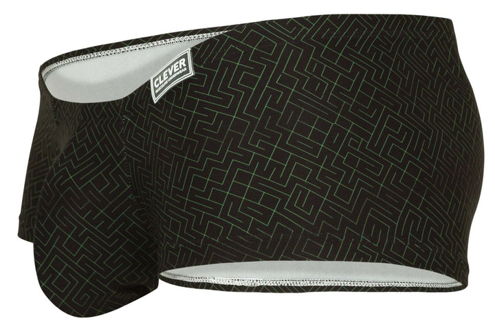 Clever Moda Laberin Men's Trunk Underwear in Black – men's trunks