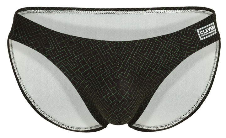 Clever Moda Laberin Men's Bikini Brief in Black – men's briefs