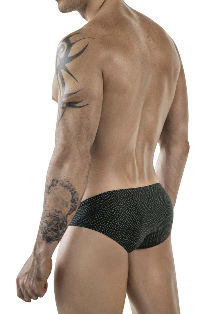 Clever Moda Laberin Men's Bikini Brief in Black – men's briefs