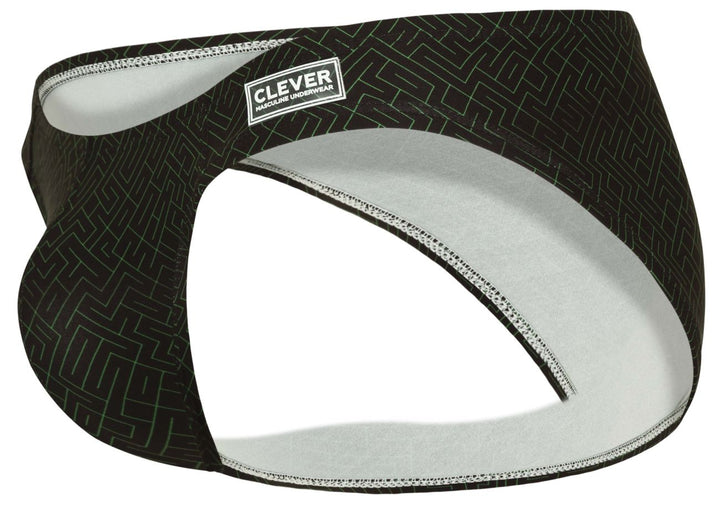 Clever Moda Laberin Men's Bikini Brief in Black – men's briefs