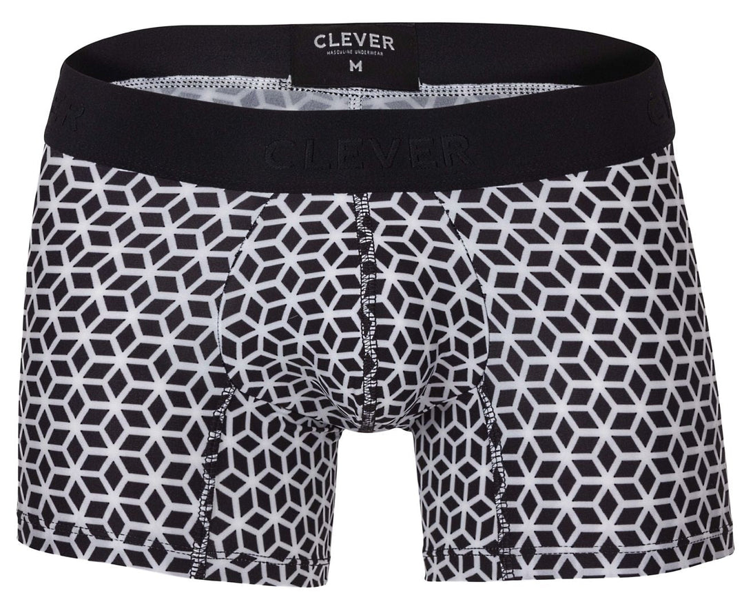 Clever Moda Cuadricula Men's Trunk Underwear in White – men's trunks