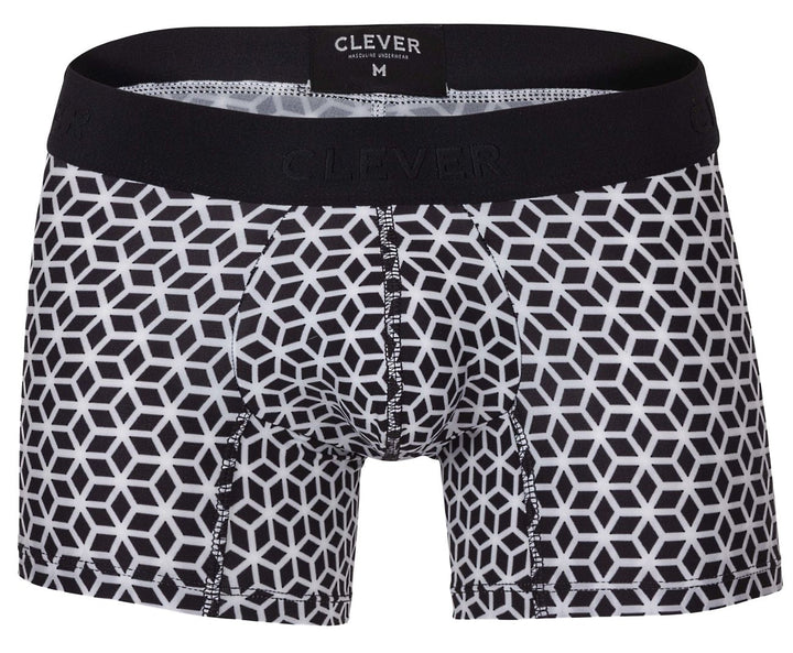 Clever Moda Cuadricula Men's Trunk Underwear in White – men's trunks