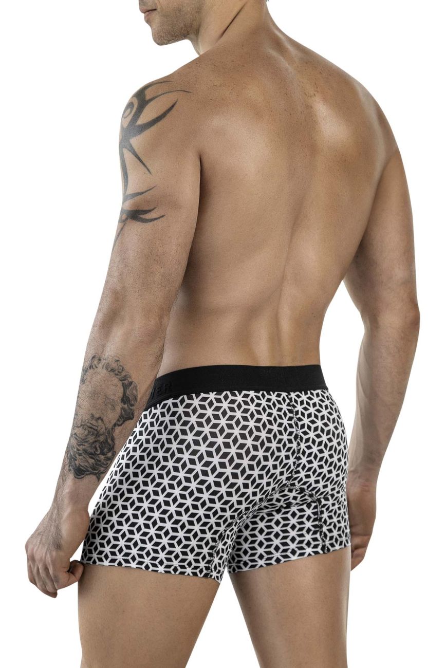 Clever Moda Cuadricula Men's Trunk Underwear in White – men's trunks