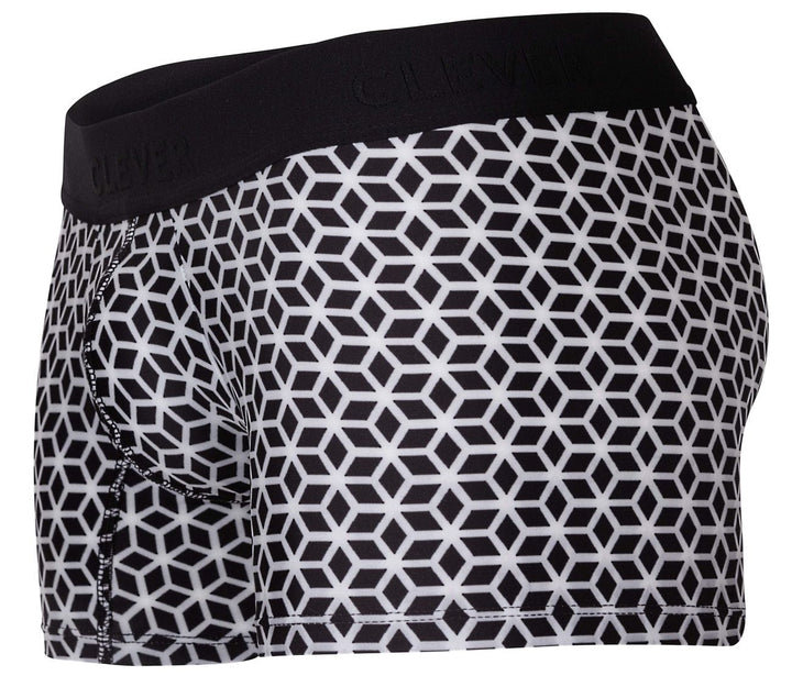 Clever Moda Cuadricula Men's Trunk Underwear in White – men's trunks