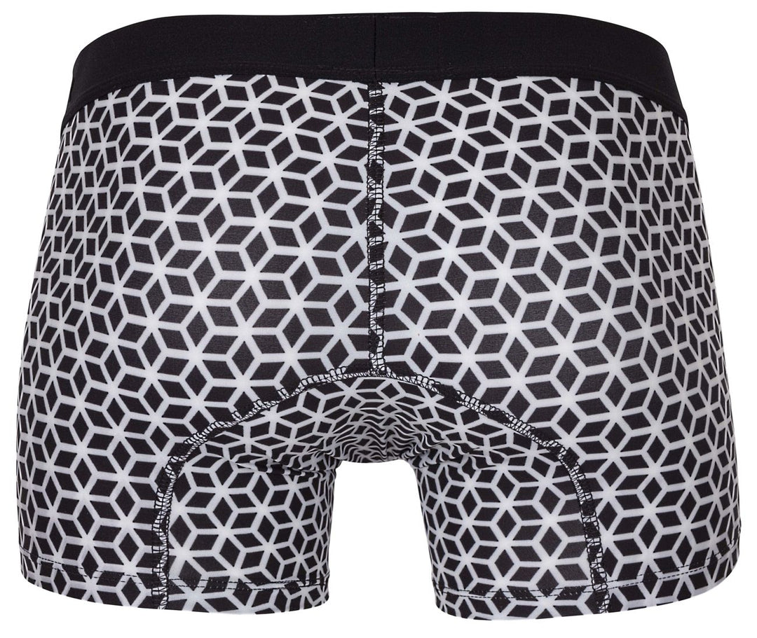 Clever Moda Cuadricula Men's Trunk Underwear in White – men's trunks