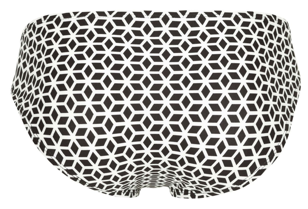 Clever Moda Cuadricula Men's Bikini Brief in White – men's briefs