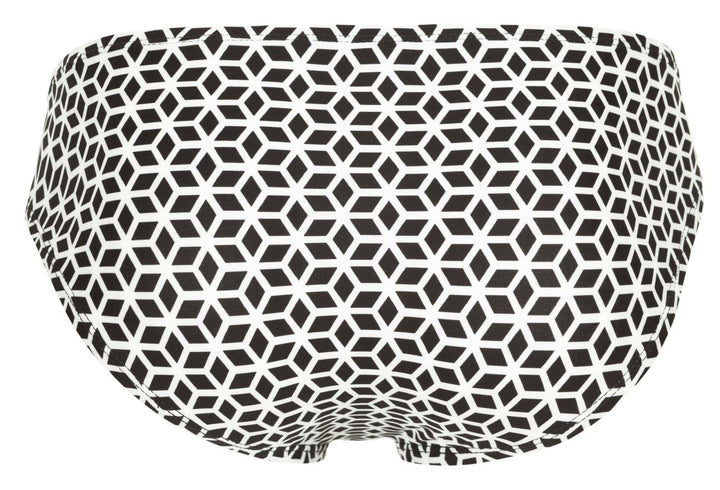 Clever Moda Cuadricula Men's Bikini Brief in White – men's briefs