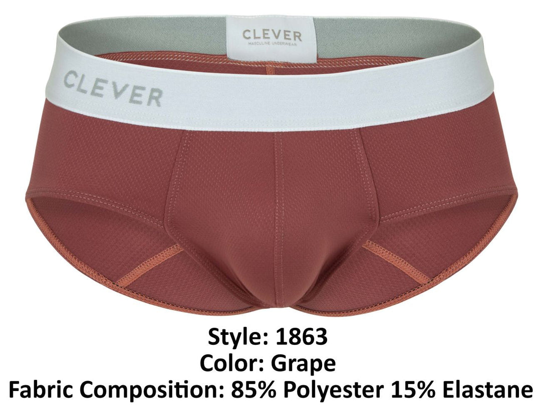 Clever Moda Lecler Men's Bikini Brief in Grape – men's briefs
