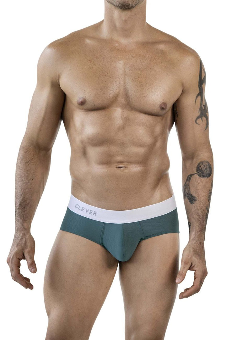 Clever Moda Lecler Men's Bikini Brief in Green – men's briefs