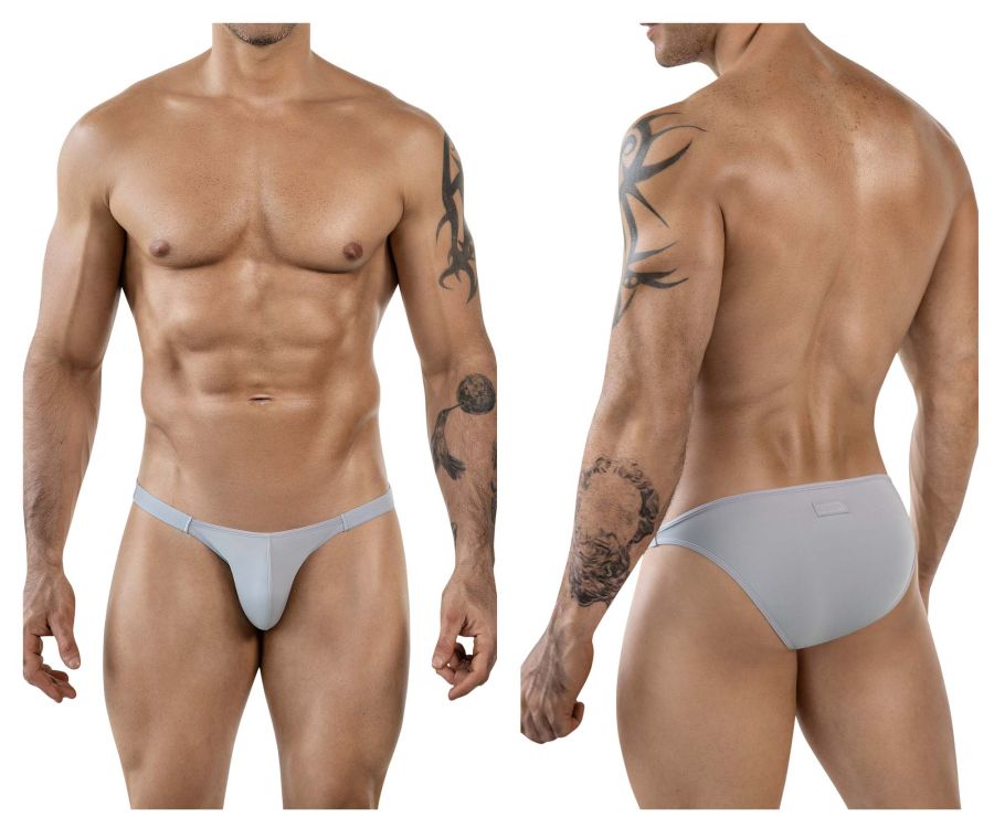 Clever Moda Oomph Men's Bikini Brief in Gray – men's briefs