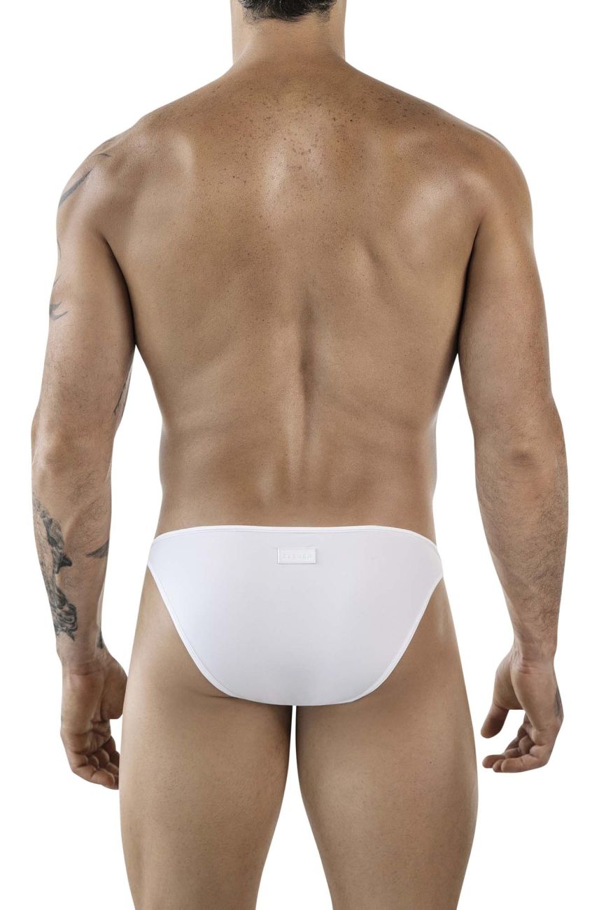 Clever Moda Oomph Men's Bikini Brief in White – men's briefs