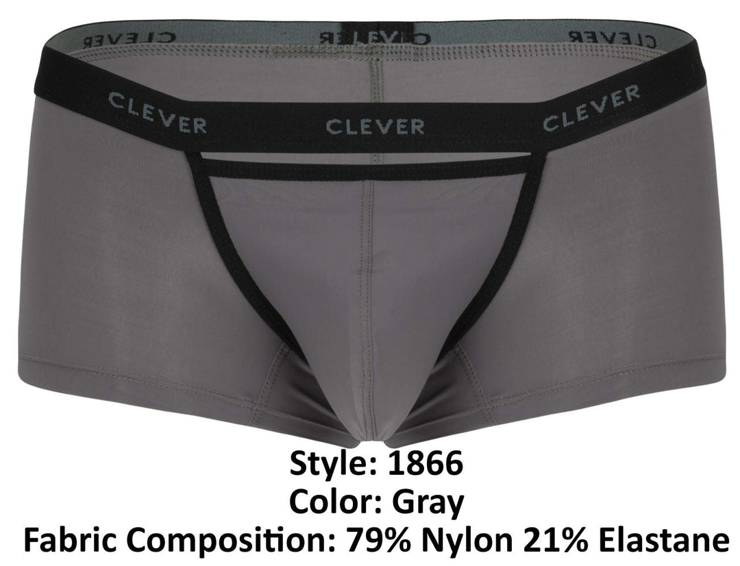 Clever Moda Tokio Men's Trunk Underwear in Gray – men's trunks