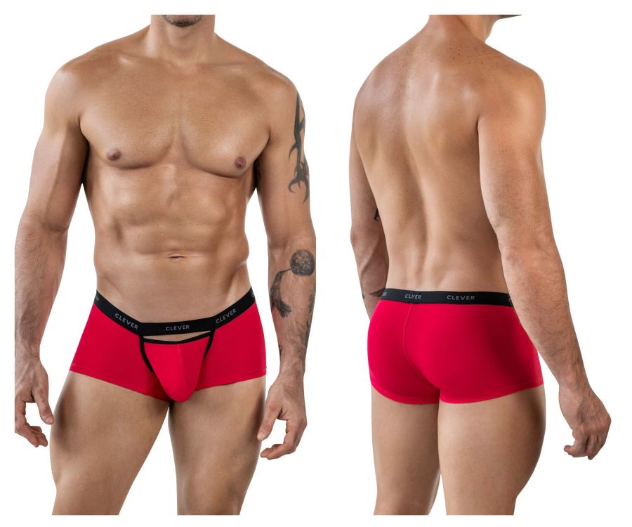 Clever Moda Tokio Men's Trunk Underwear in Red – men's trunks