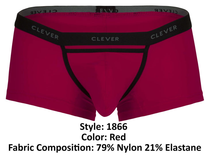 Clever Moda Tokio Men's Trunk Underwear in Red – men's trunks