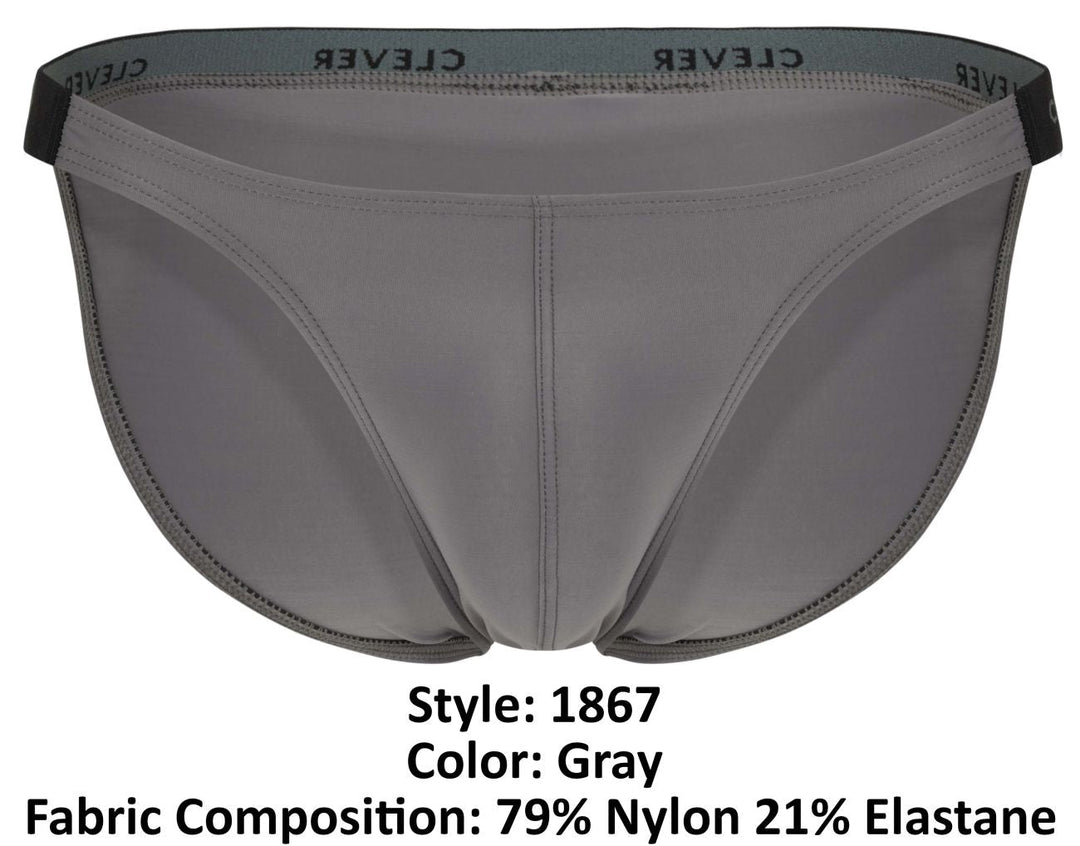 Clever Moda Tokio Men's Bikini Brief in Gray – men's briefs