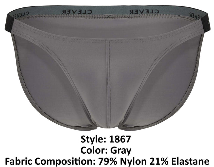 Clever Moda Tokio Men's Bikini Brief in Gray – men's briefs