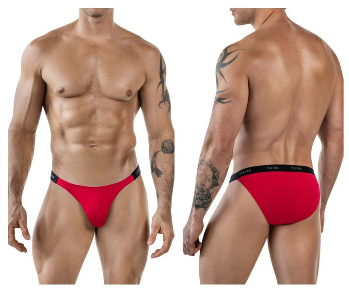 Clever Moda Tokio Men's Bikini Brief in Red – men's briefs