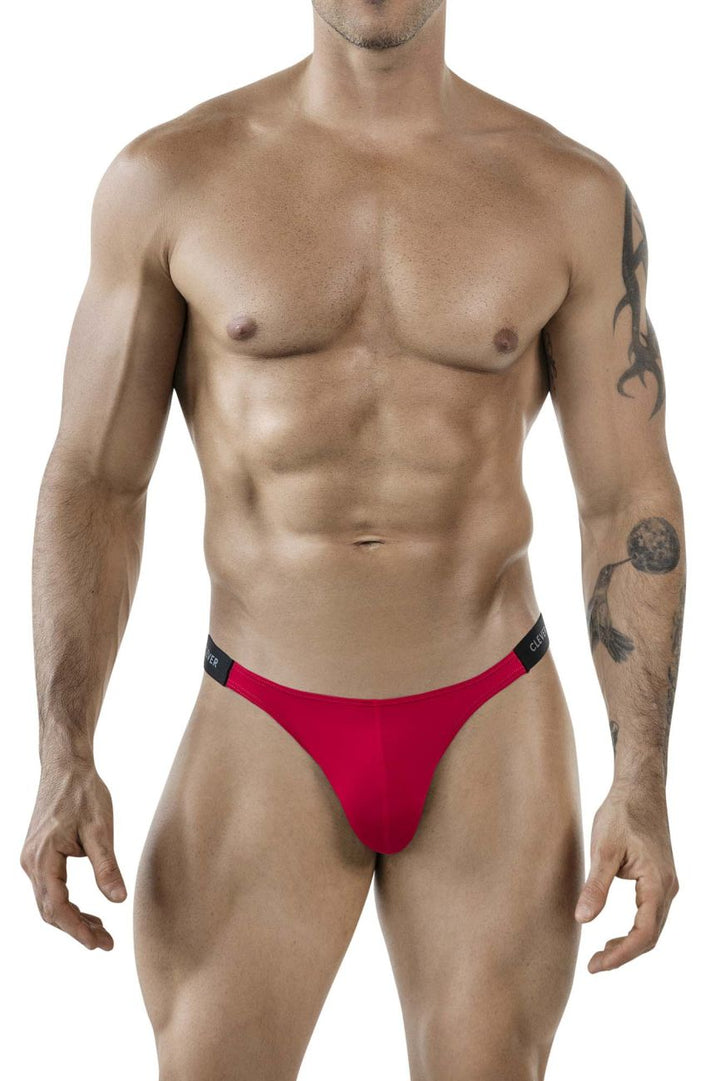 Clever Moda Tokio Men's Bikini Brief in Red – men's briefs
