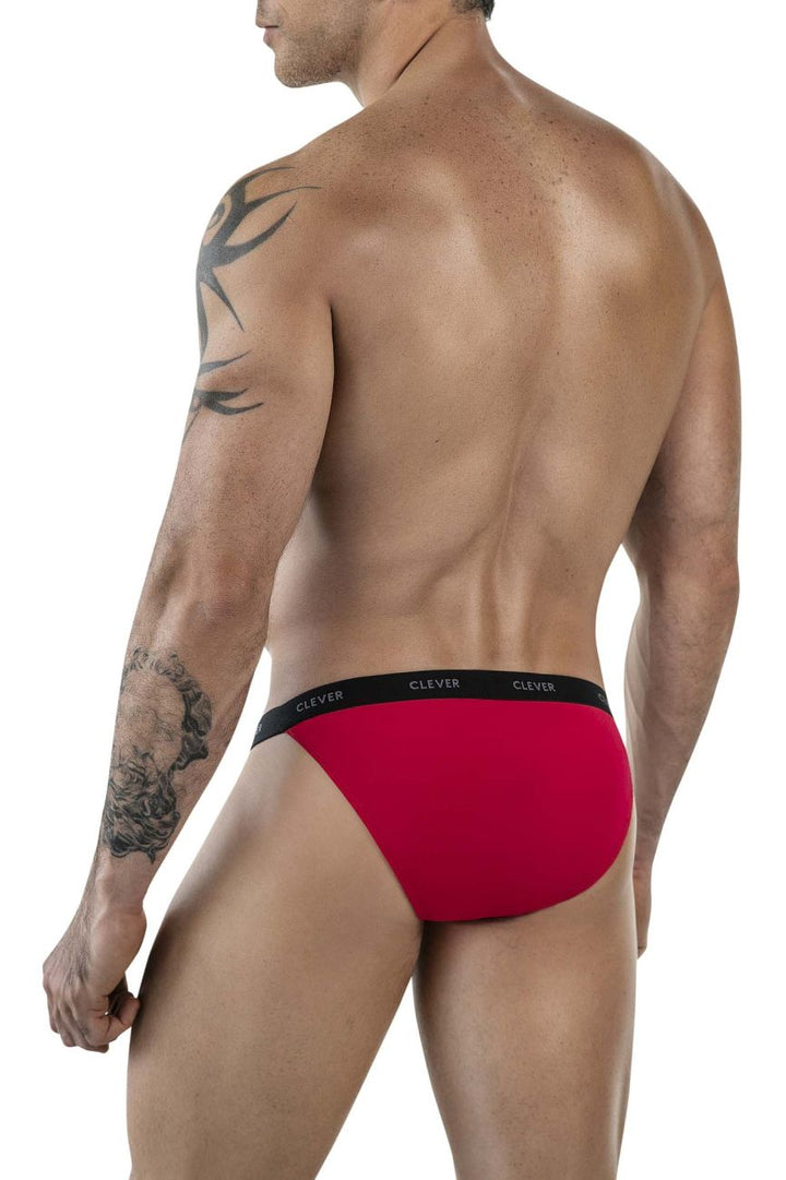 Clever Moda Tokio Men's Bikini Brief in Red – men's briefs