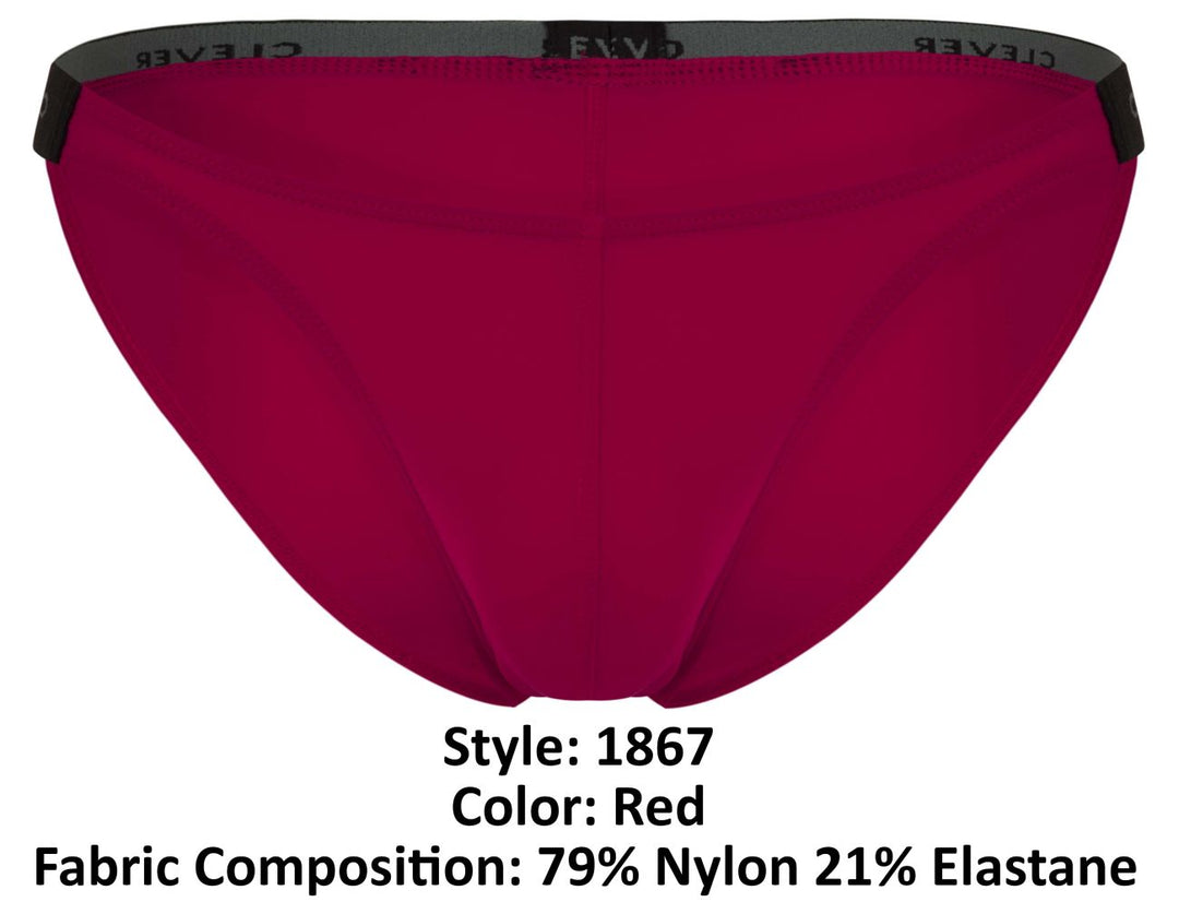 Clever Moda Tokio Men's Bikini Brief in Red – men's briefs