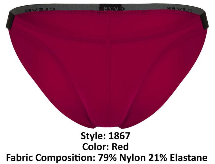 Clever Moda Tokio Men's Bikini Brief in Red – men's briefs