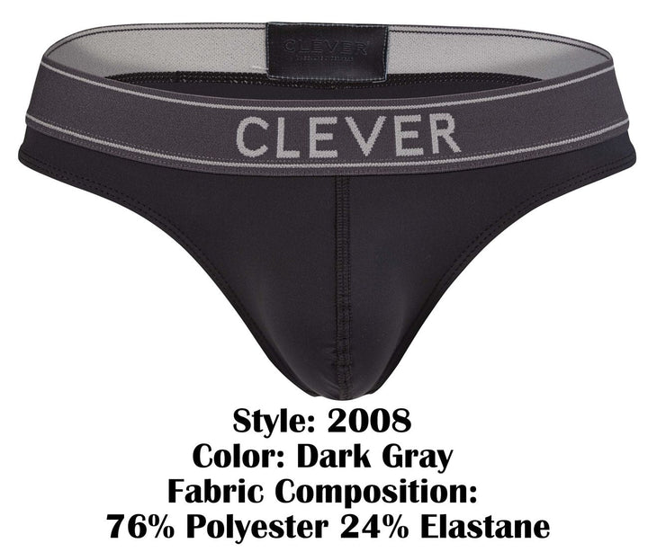 Clever Moda Raw Men's Thong in Dark Gray – men's thongs