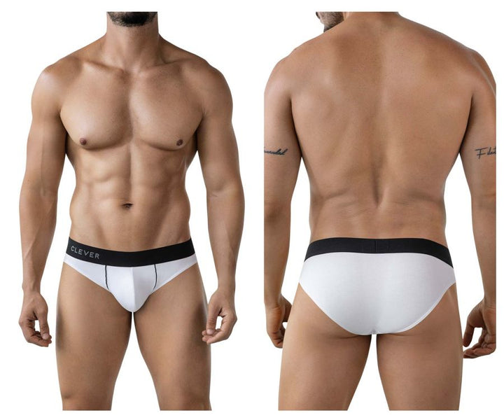 Clever Moda Origen Men's Bikini Brief in White – men's briefs