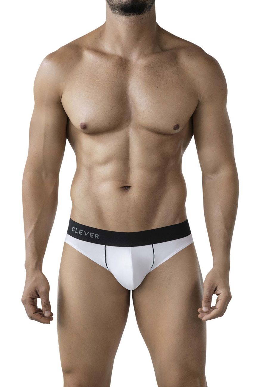 Clever Moda Origen Men's Bikini Brief in White – men's briefs