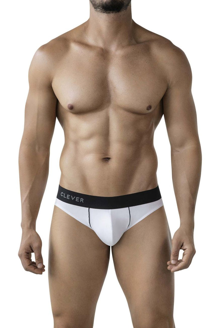 Clever Moda Origen Men's Bikini Brief in White – men's briefs