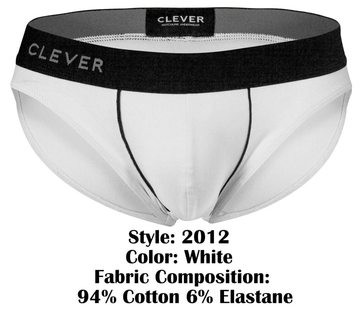 Clever Moda Origen Men's Bikini Brief in White – men's briefs