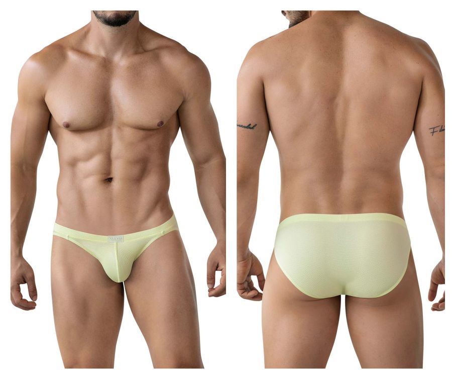 Clever Moda Reto Men's Bikini Brief in Light Yellow – men's briefs