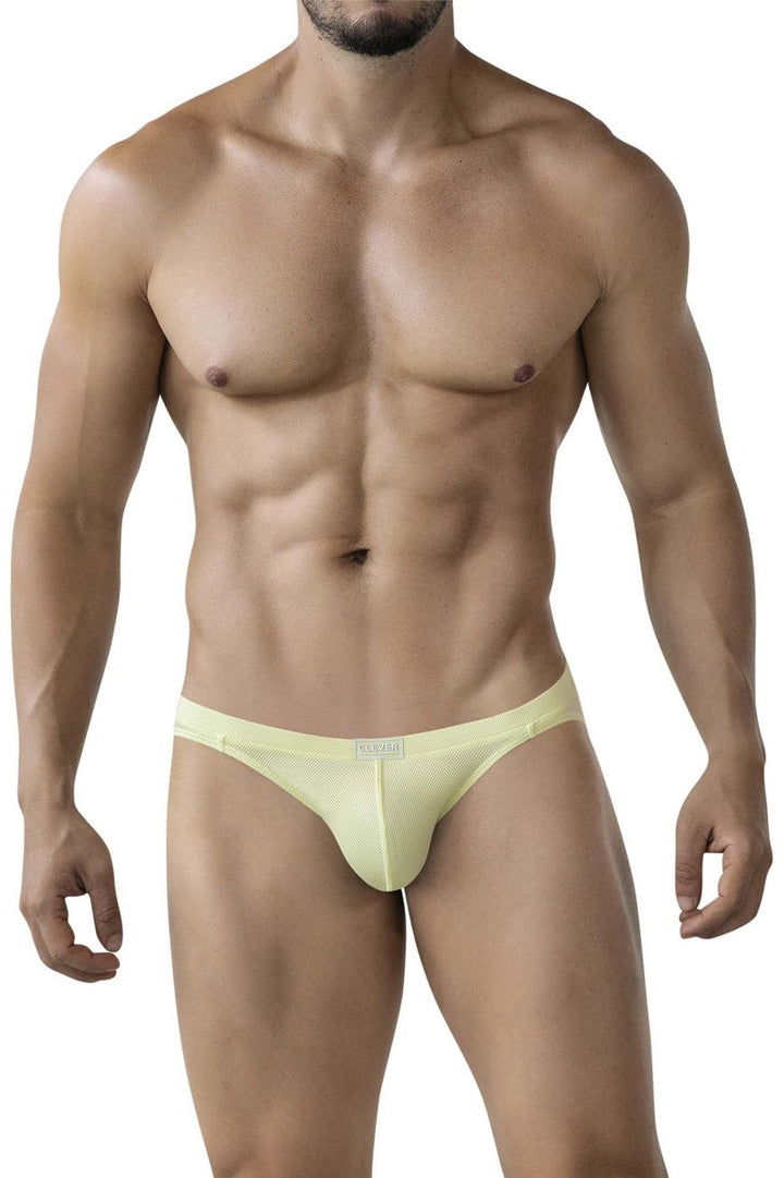 Clever Moda Reto Men's Bikini Brief in Light Yellow – men's briefs