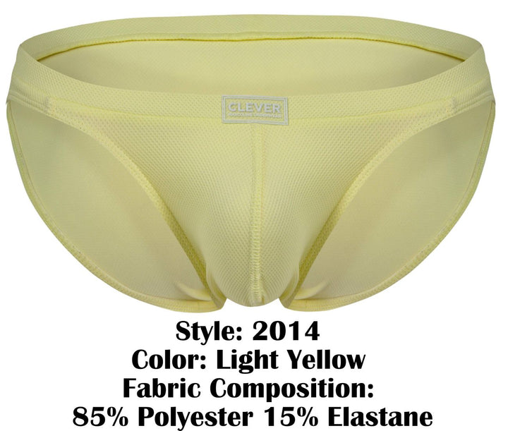 Clever Moda Reto Men's Bikini Brief in Light Yellow – men's briefs