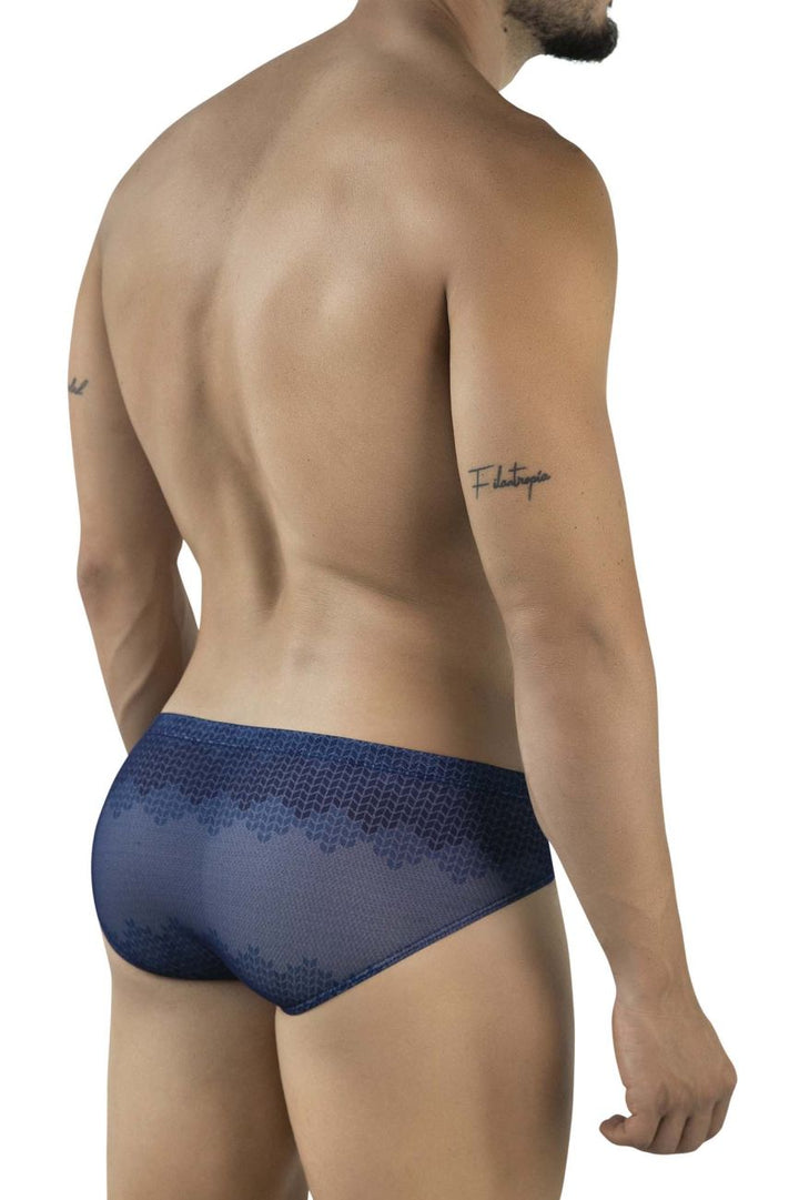 Clever Moda Mosaico Men's Bikini Brief in Dark Blue – men's briefs