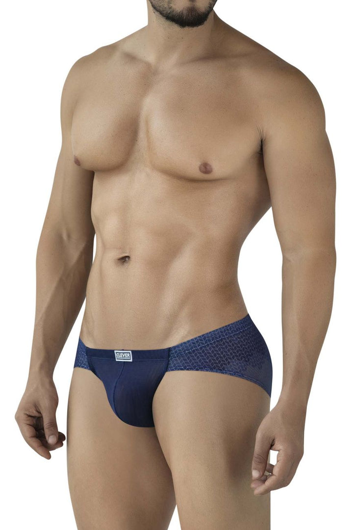Clever Moda Mosaico Men's Bikini Brief in Dark Blue – men's briefs