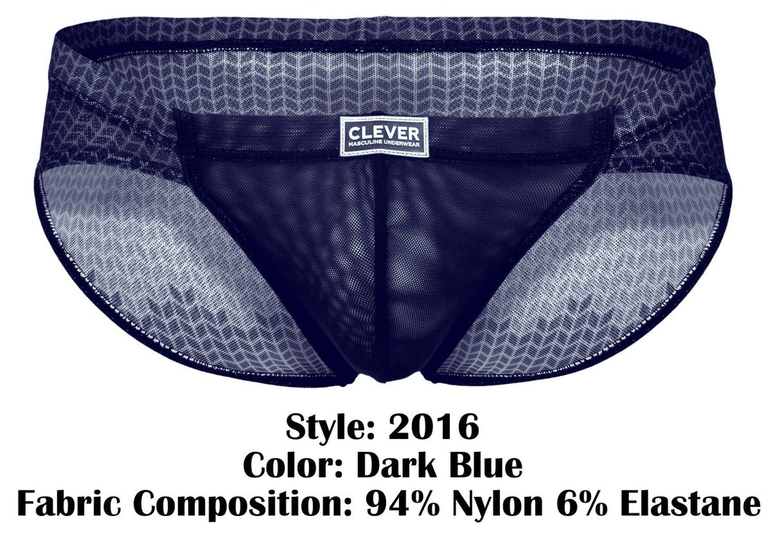 Clever Moda Mosaico Men's Bikini Brief in Dark Blue – men's briefs