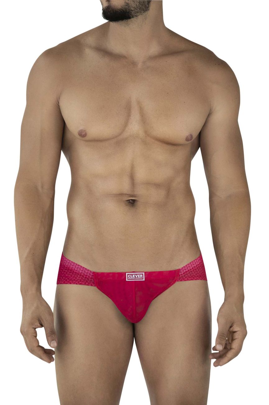 Clever Moda Mosaico Men's Bikini Brief in Red – men's briefs