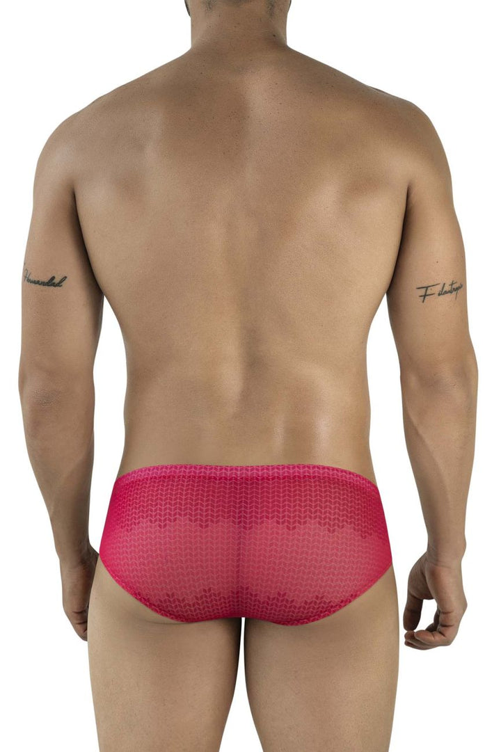 Clever Moda Mosaico Men's Bikini Brief in Red – men's briefs