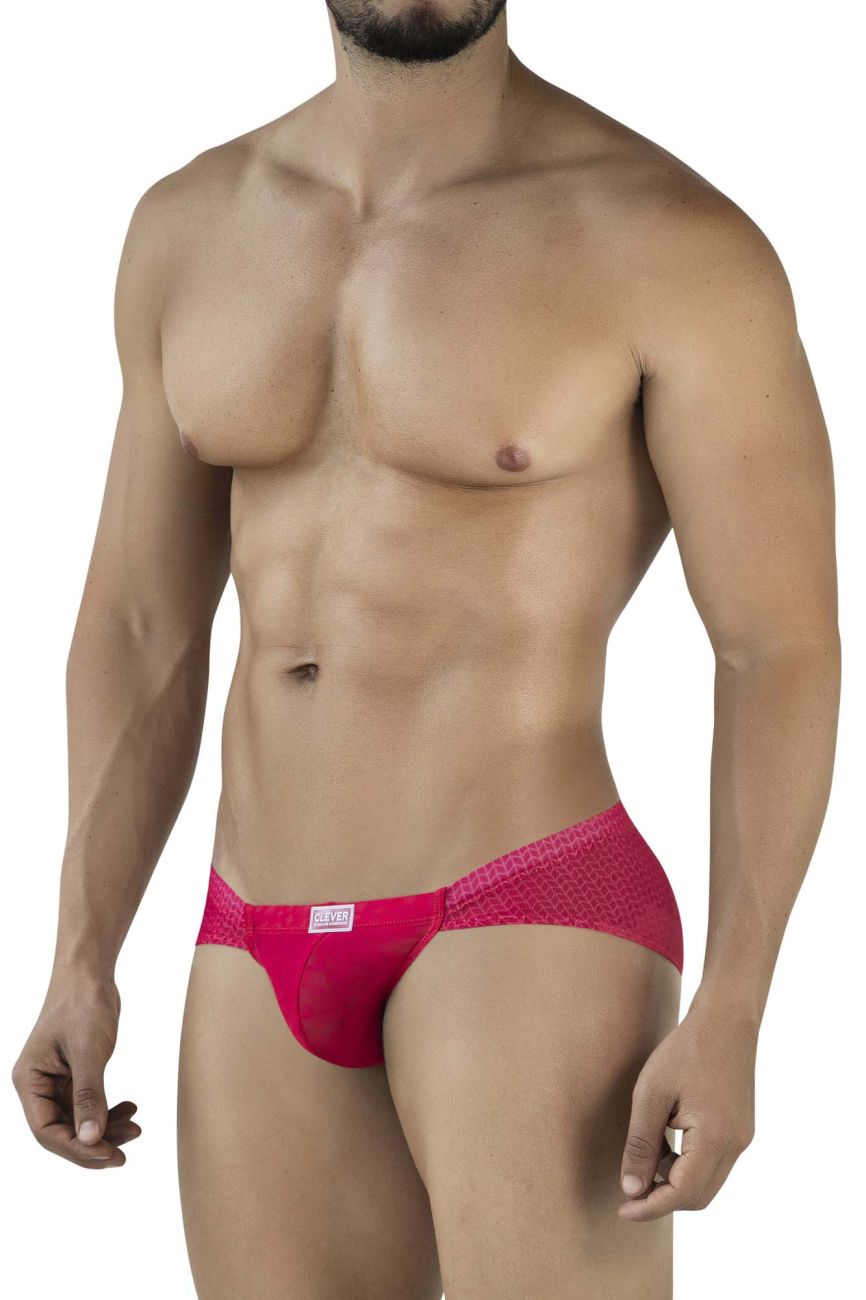 Clever Moda Mosaico Men's Bikini Brief in Red – men's briefs