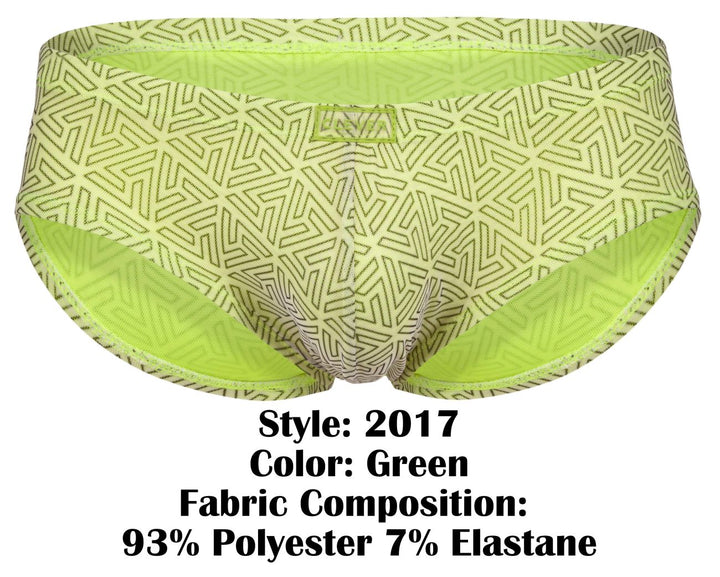 Clever Moda Neon Men's Bikini Brief in Green – men's briefs