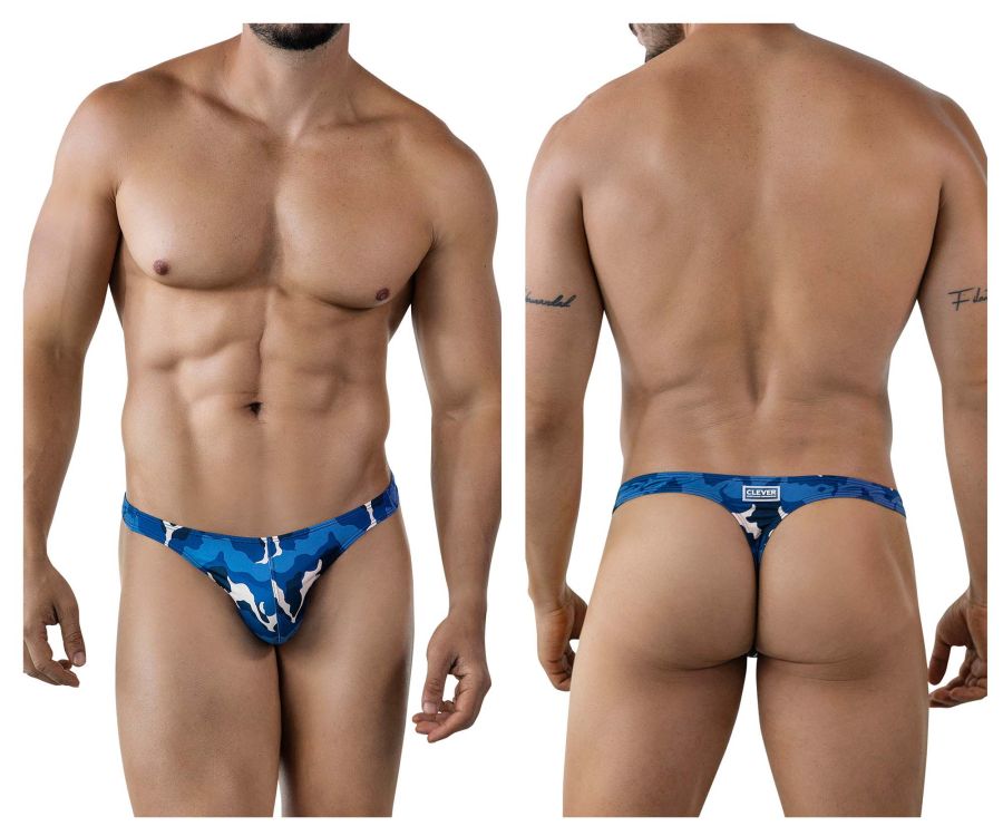 Clever Moda Almeria Men's Thong in Blue – men's thongs