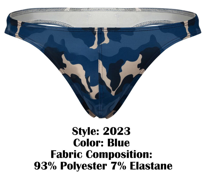 Clever Moda Almeria Men's Thong in Blue – men's thongs