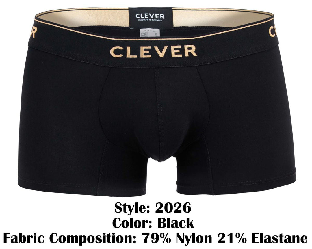 Clever Moda Valladolid Men's Trunk Underwear in Black – men's trunks