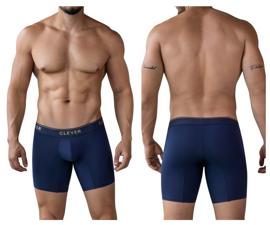 Clever Moda Valladolid Men's Boxer Brief in Dark Blue – men's boxer briefs