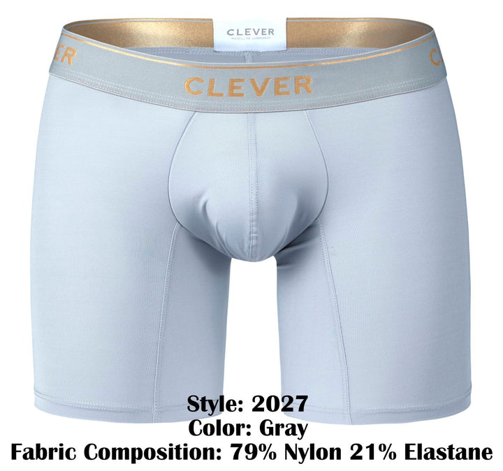 Clever Moda Valladolid Men's Boxer Brief in Gray – men's boxer briefs